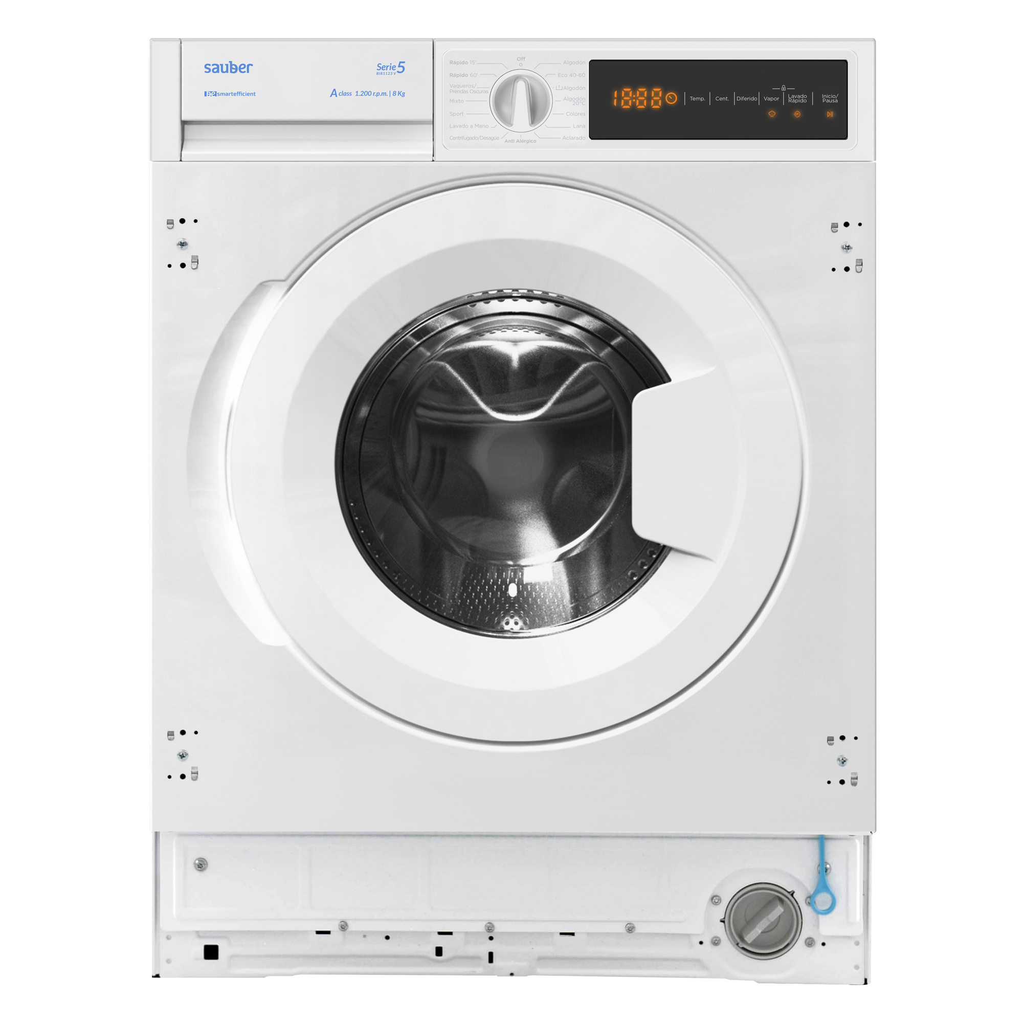 Lavadora integrable SAUBER serie 5-bi81123 v 8 kg a 1200 rpm