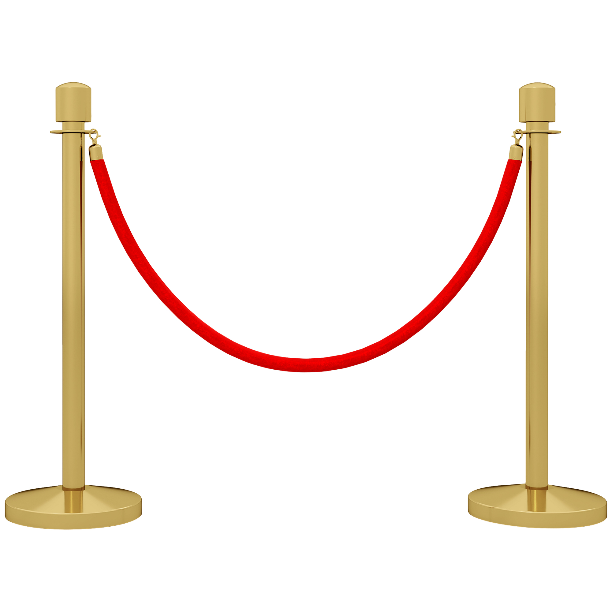 HOMCOM Juego de 2 Postes Separadores de Acero Inoxidable, Barreras de Seguridad con Cuerda de Terciopelo Roja de 1,5 m y Base Rellenable de Agua, para Teatro, Fiesta, Boda, Dorado