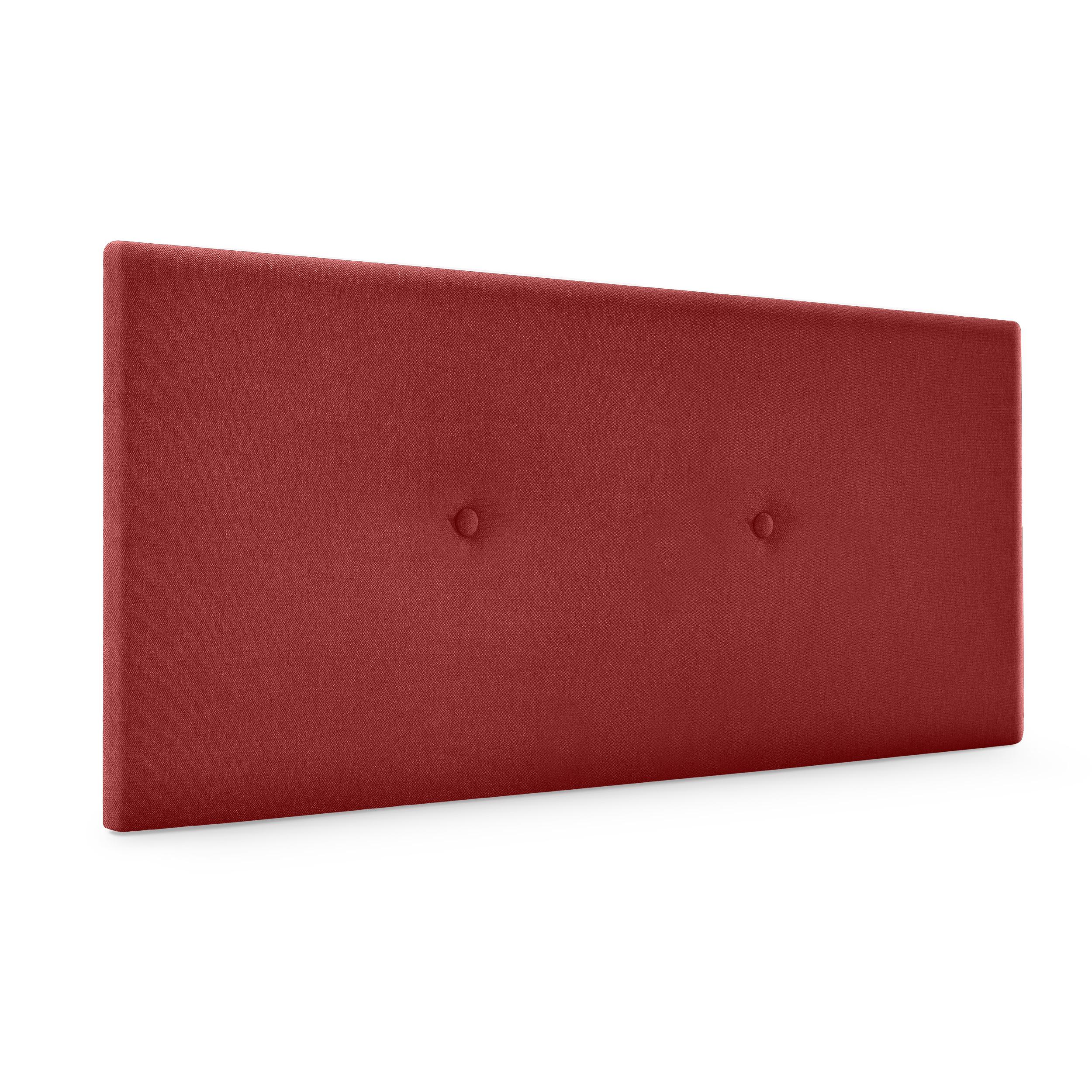 DHOME Cabecero de Polipiel o Tela Acualine Liso con Botones Tapizado Colores Cabezal Lujo Cama Dormitorio Moderno Acolchado (Rojo Tela)
