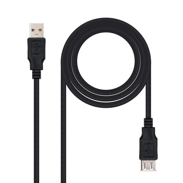 Nanocable cable prolongador usb-a 2.0 macho a usb-a hembra 3m