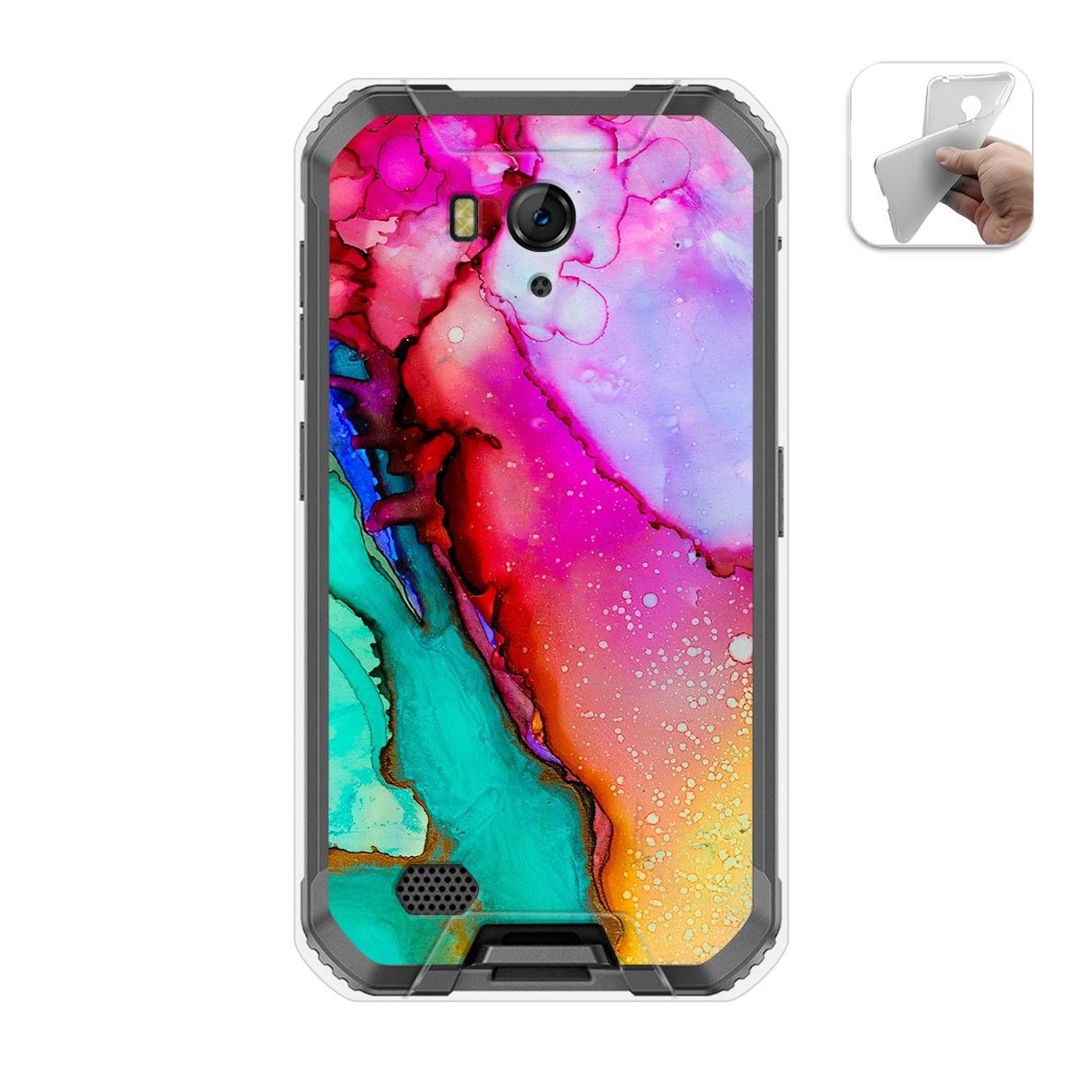 Tumundosmartphone Funda Gel Tpu para Ulefone Armor X6 diseño Mármol 15 Dibujos