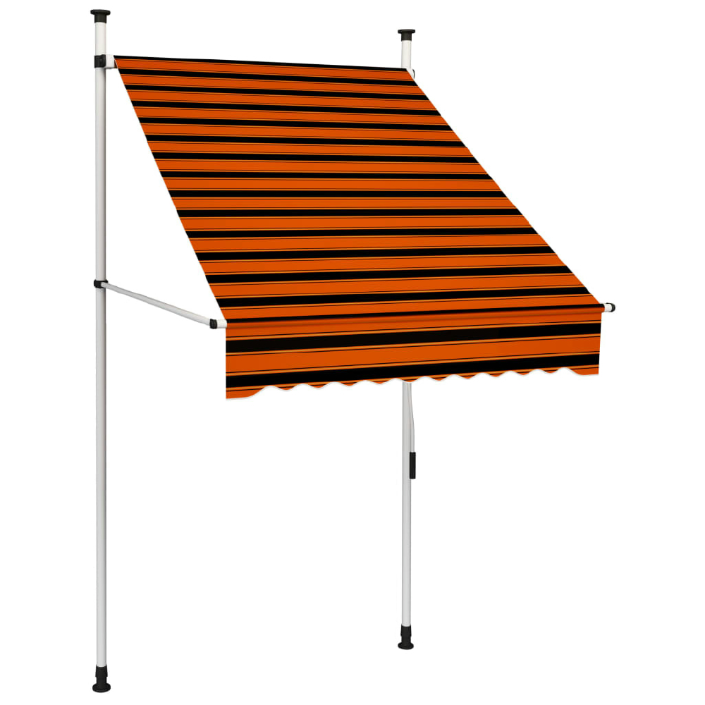 vidaXL TOLDO MANUAL RETRÁCTIL NARANJA Y MARRÓN 100 CM