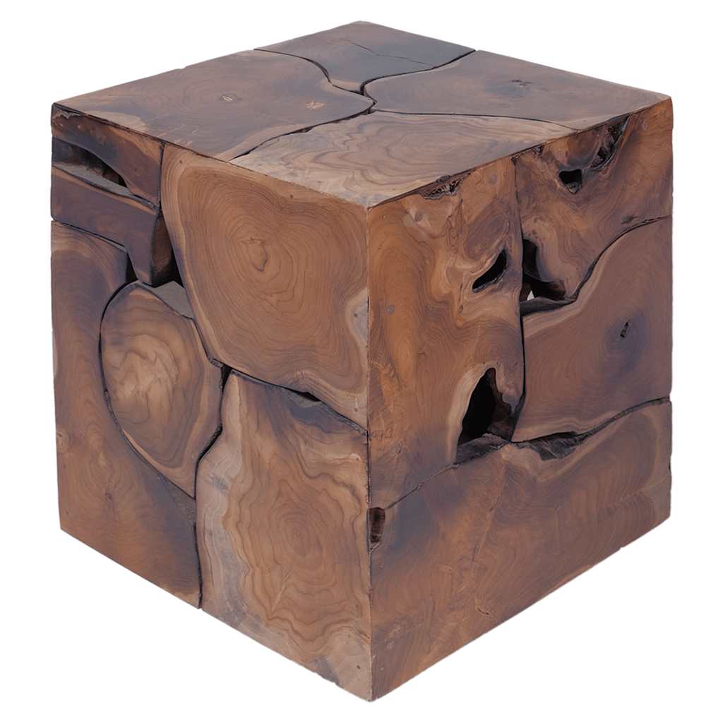 vidaXL Taburetes 4 uds. marrón 40x40x45 cm madera de teca maciza