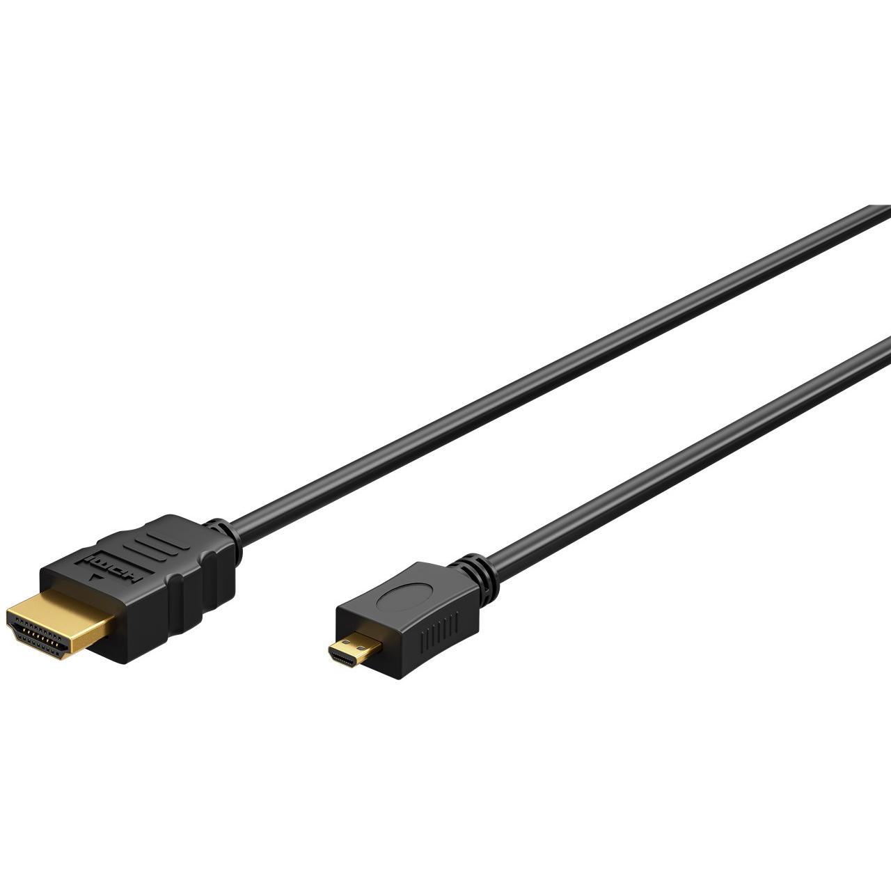 Goobay 53785 cable HDMI 2 m HDMI tipo A (Estándar) HDMI tipo D (Micro) Negro