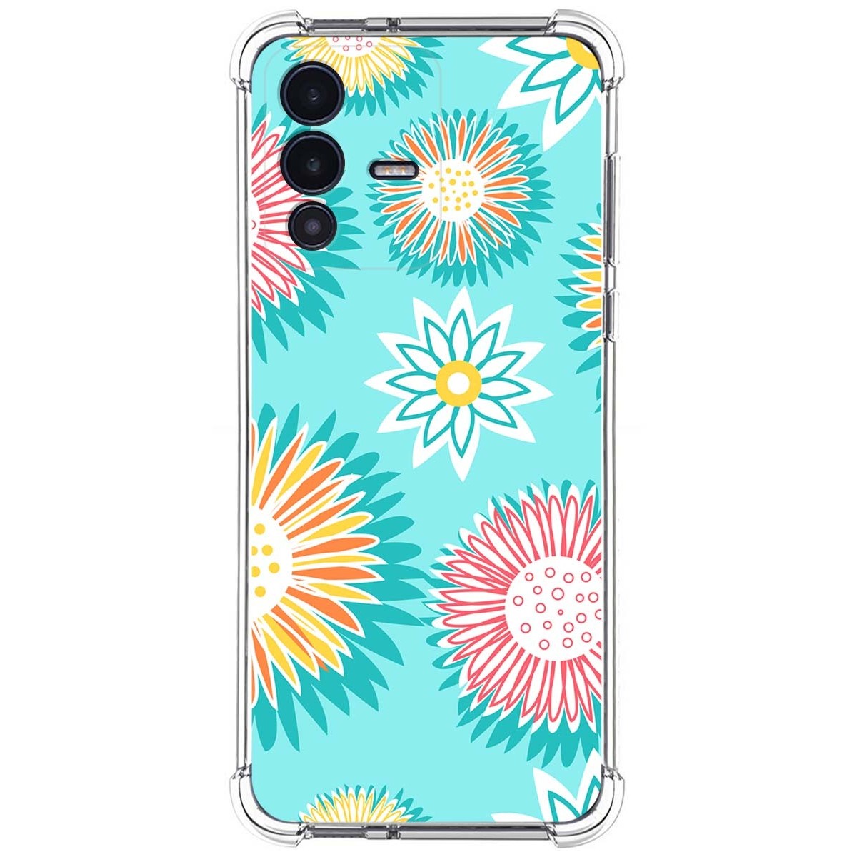 Tumundosmartphone Funda Silicona Antigolpes Vivo V23 5G Flores 05 Personalizada