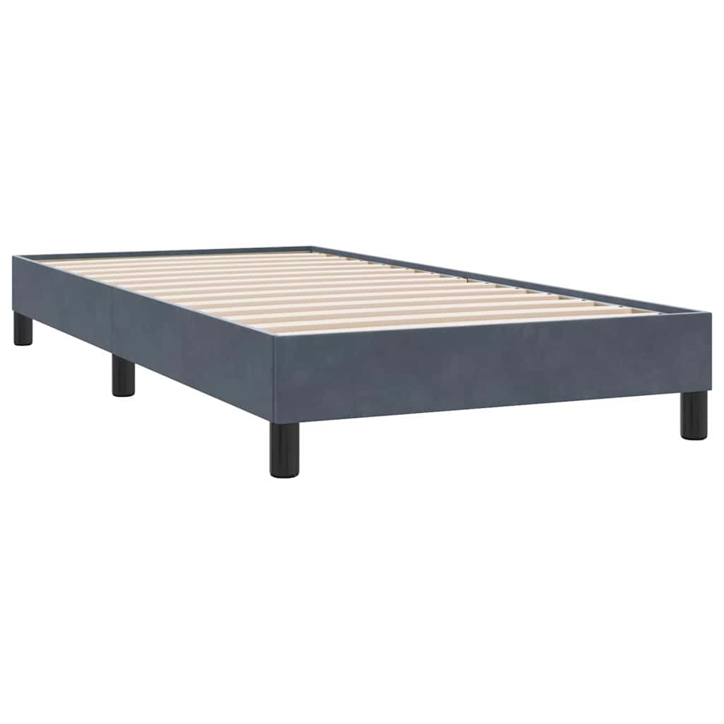 vidaXL Estructura de cama sin colchón terciopelo gris oscuro 80x210 cm