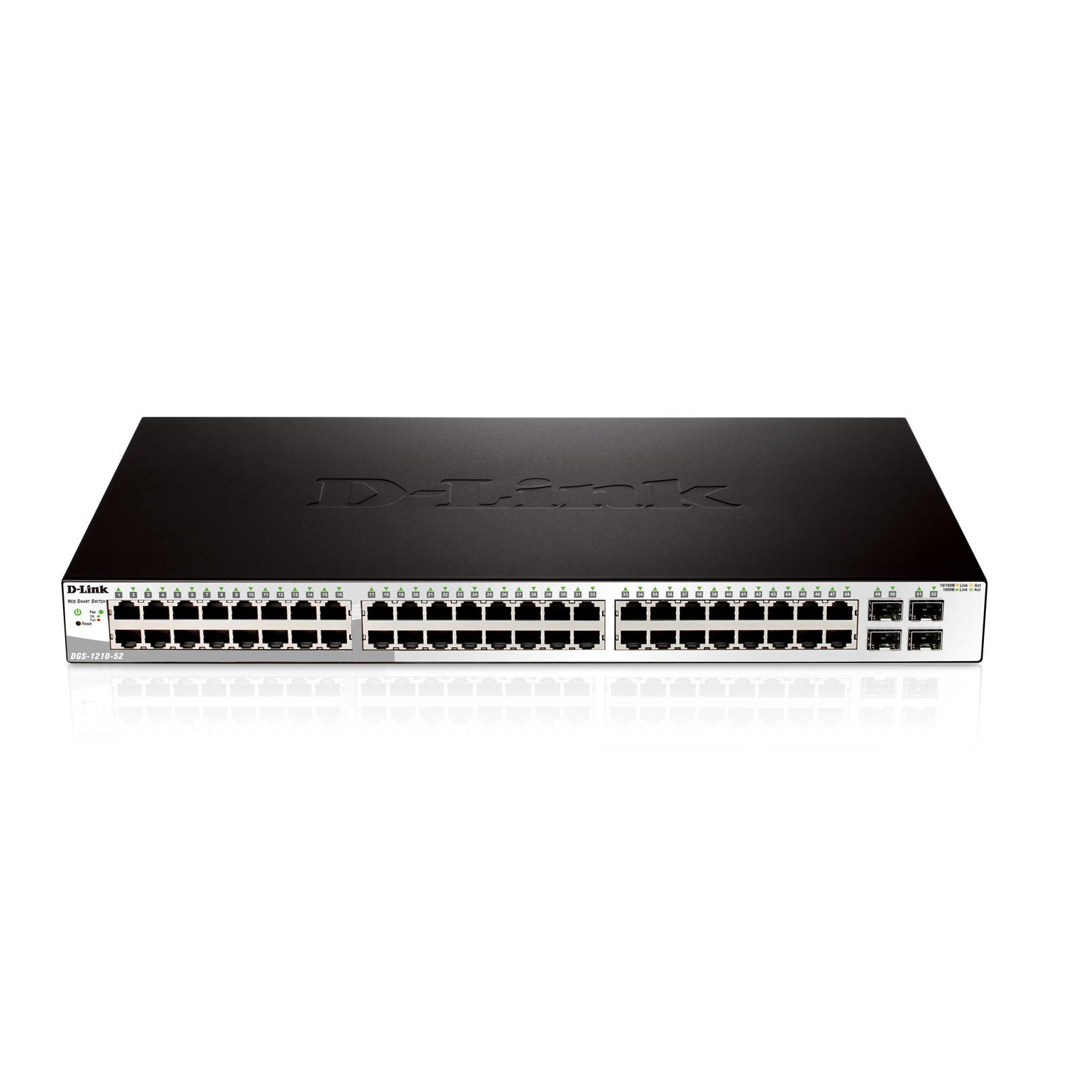 D-Link DGS-1210-52 48 puertos RJ-45 10/100/1000Mbps Negro DGS-1210-52
