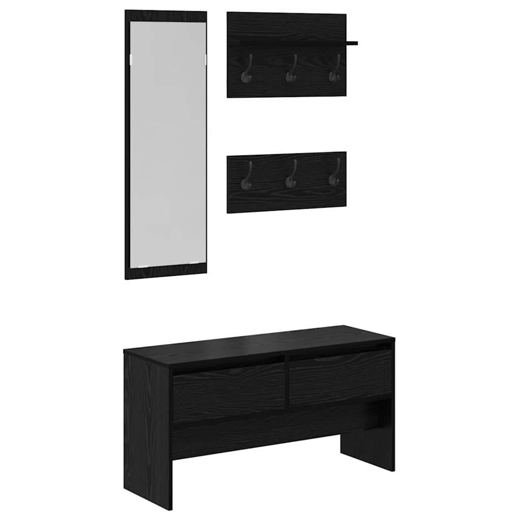 vidaXL Set de muebles de recibidor 4 pzas madera de ingeniería