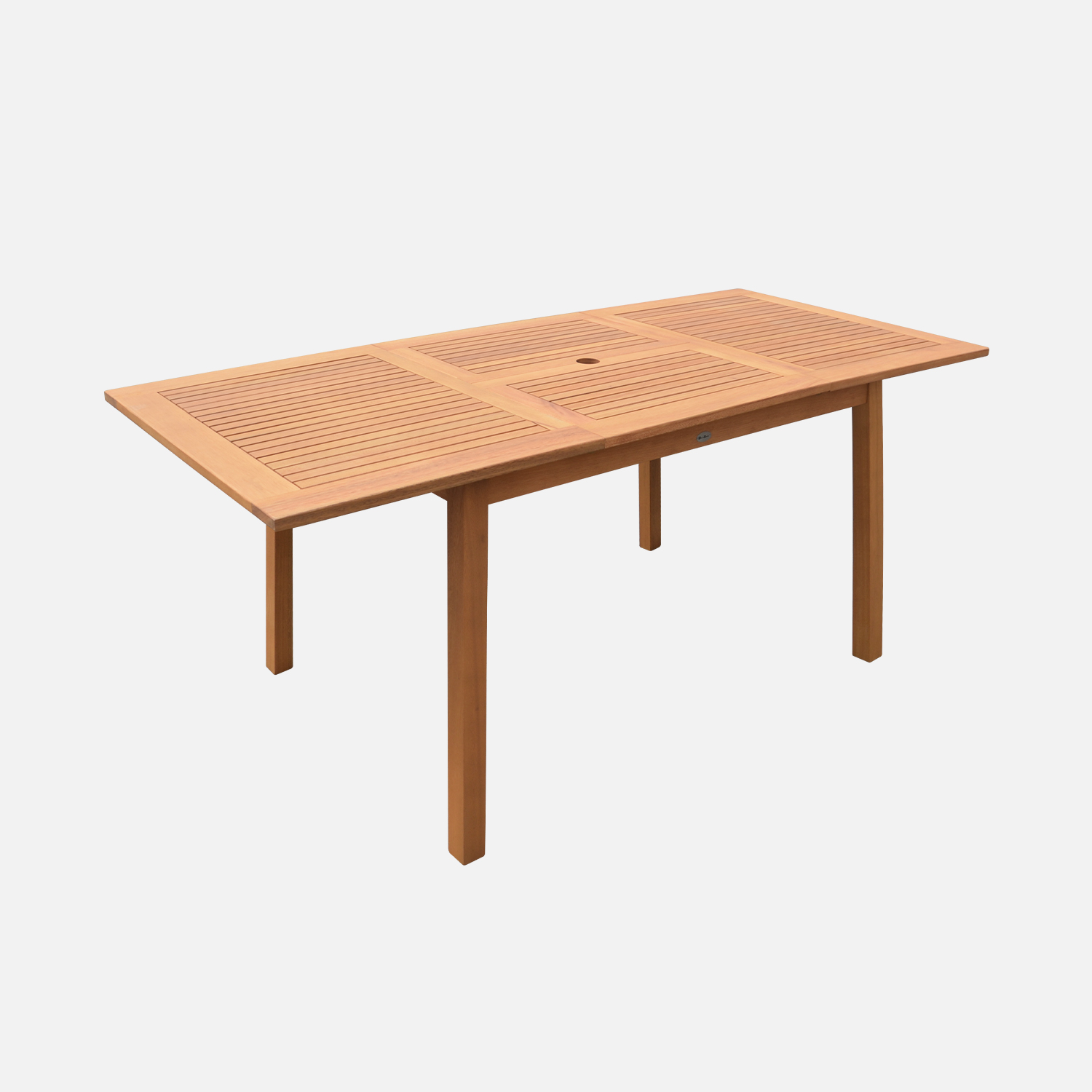 sweeek - Mesa de jardín de madera extensible de 6 a 8 plazas , Almeria 180cm , 180x80x75