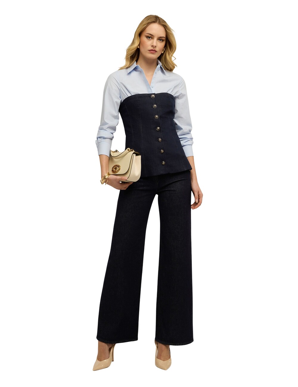 Motivi - Jeans palazzo con botones decorativos