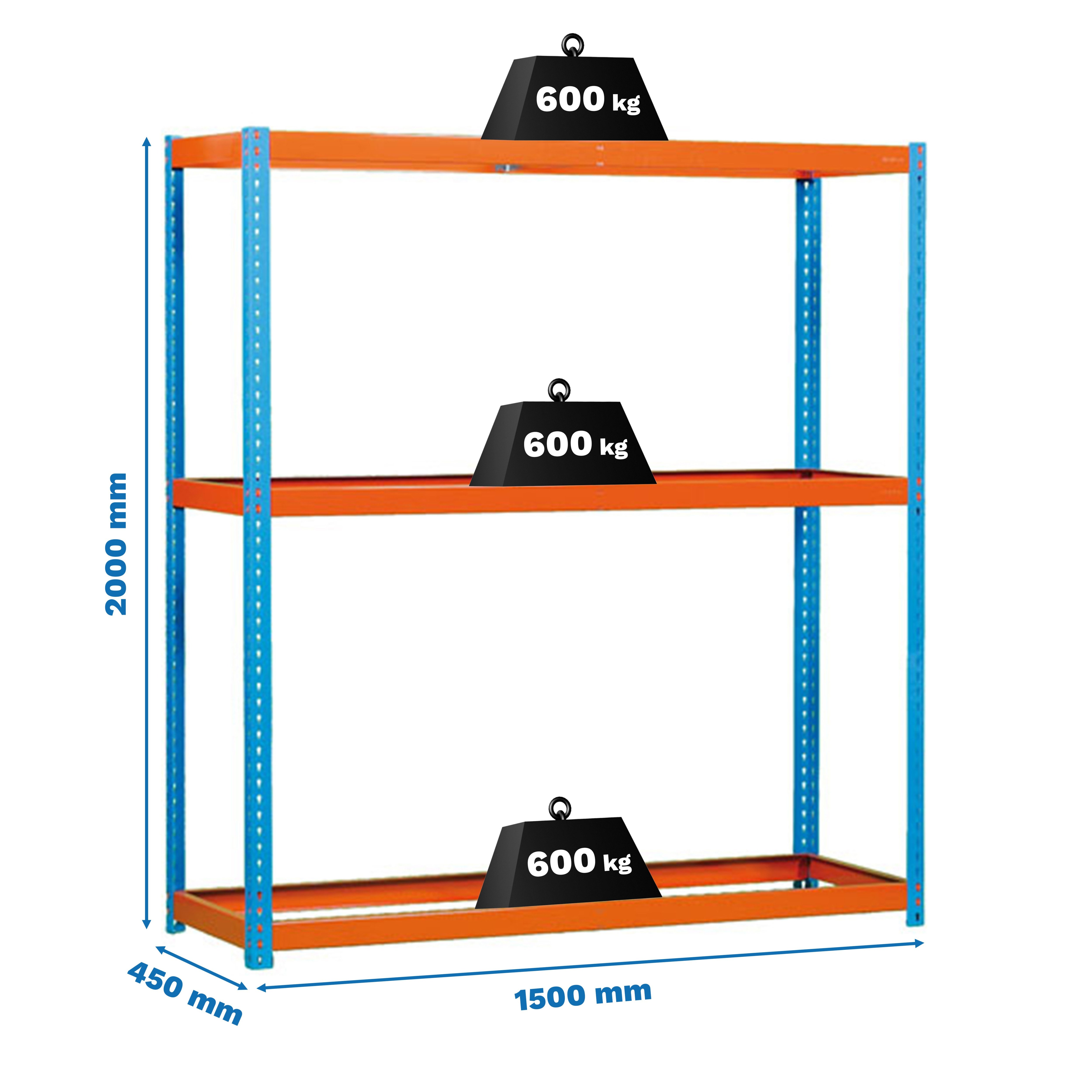 Estantería SIMONRACK Simonforte 1504-3 azul/naranja