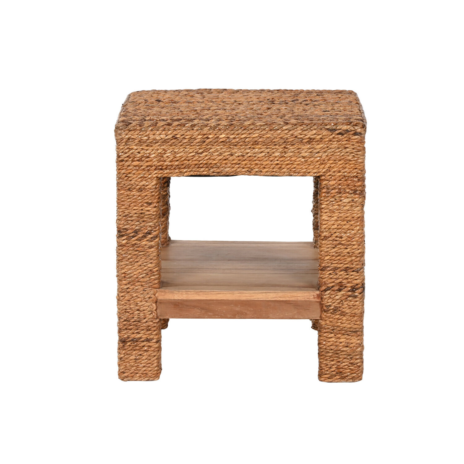 Mesita auxiliar fibra teca 40x40x40 natural , El mejor complemento para tu hogar.
