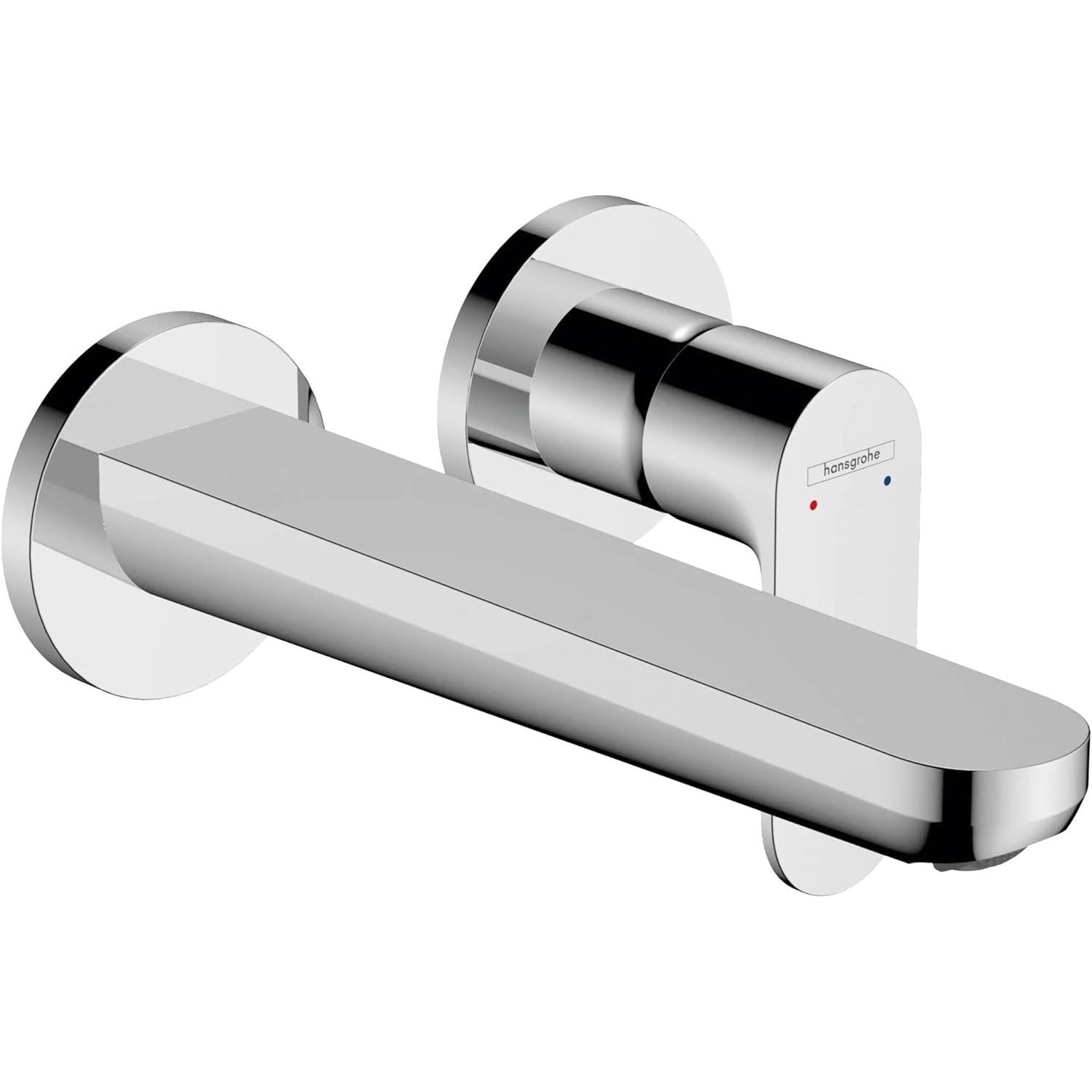 hansgrohe Rebris S Grifo monomando de lavabo empotrado con caño 20 cm, cromo, 72528000 [Clase de eficiencia energética A]