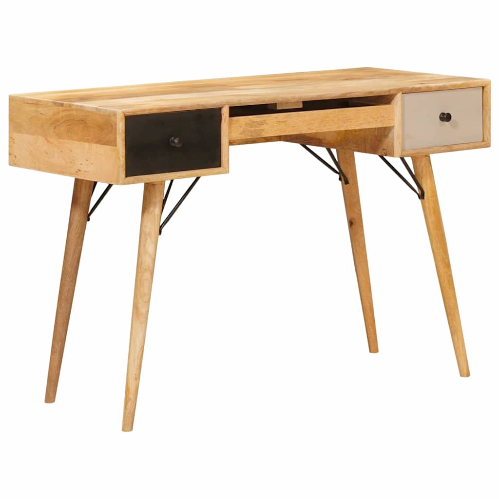 vidaXL Escritorio Marrón 110 x 55 x 76 cm Madera de mango maciza