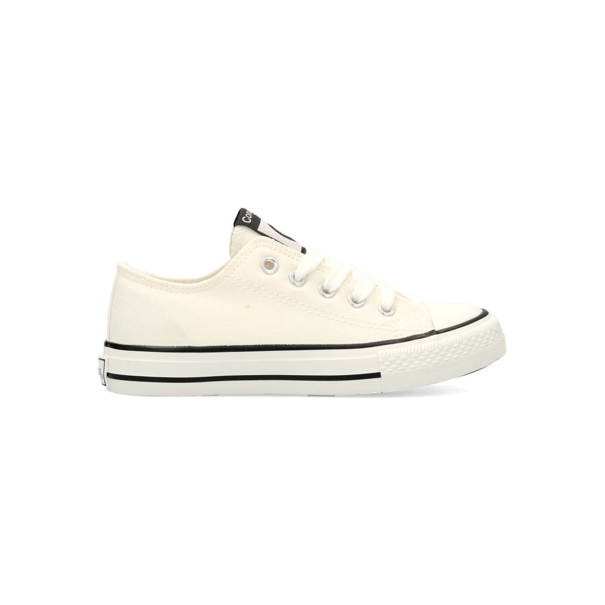 Conguitos - Zapatillas deportivas de lona casual para niño, con cierre de cordones, suela y puntera de goma, plantilla acolchada y estilo urbano
