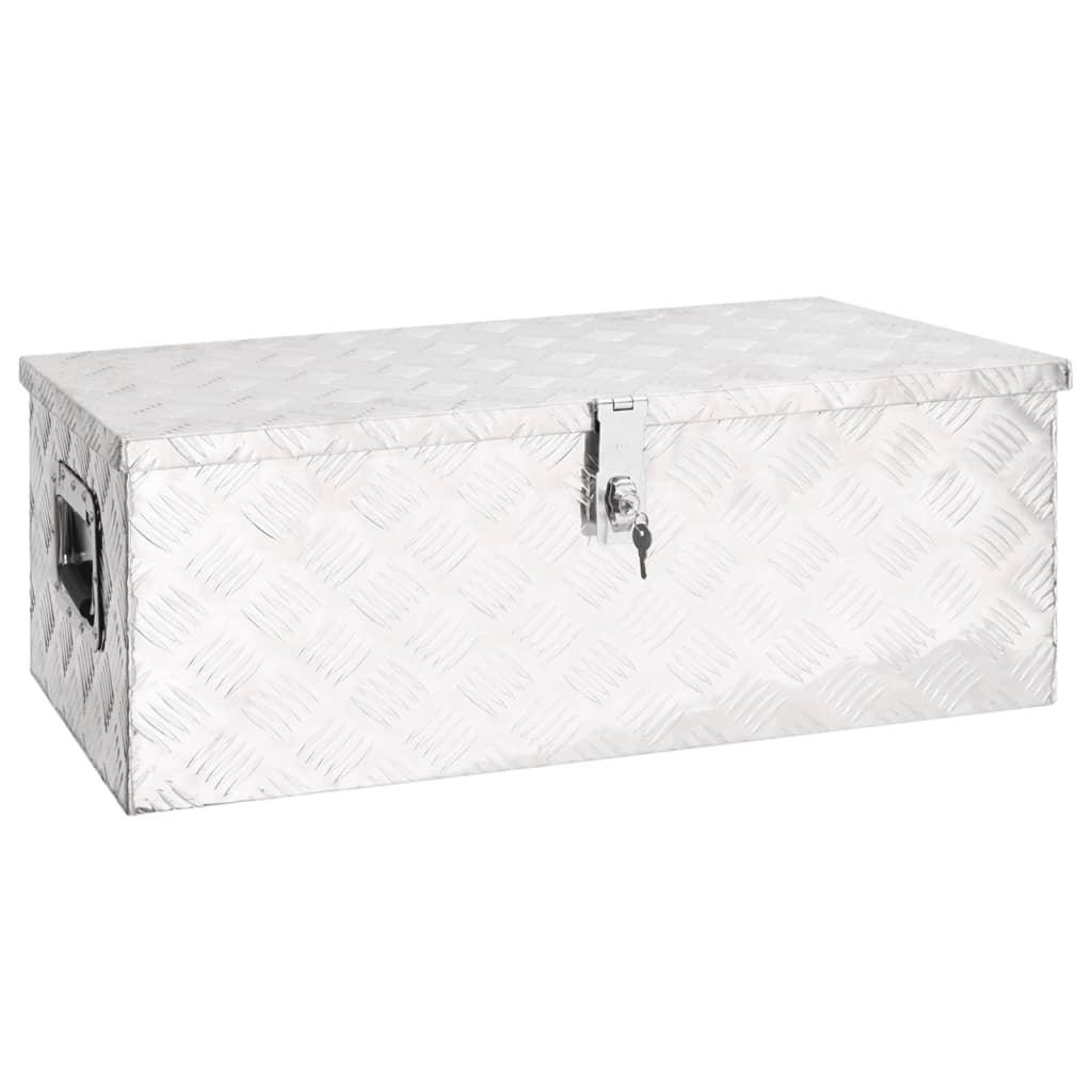 vidaXL Caja de Almacenaje de Aluminio Herramienta Vehículo Accesorio Color Negro, Plateado, y mas