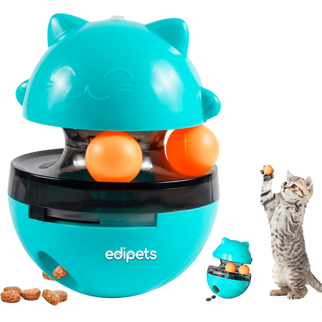 Edipets - Juguete Interactivo para Gatos Edipets - Bola Dispensadora de Alimentos - Saludable y Divertido