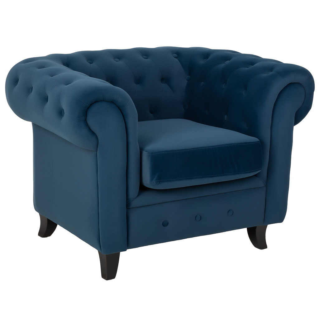 Wonderlust Deco - Sillón azul marino 110x81x77h cm Azul 110x81x77h cm