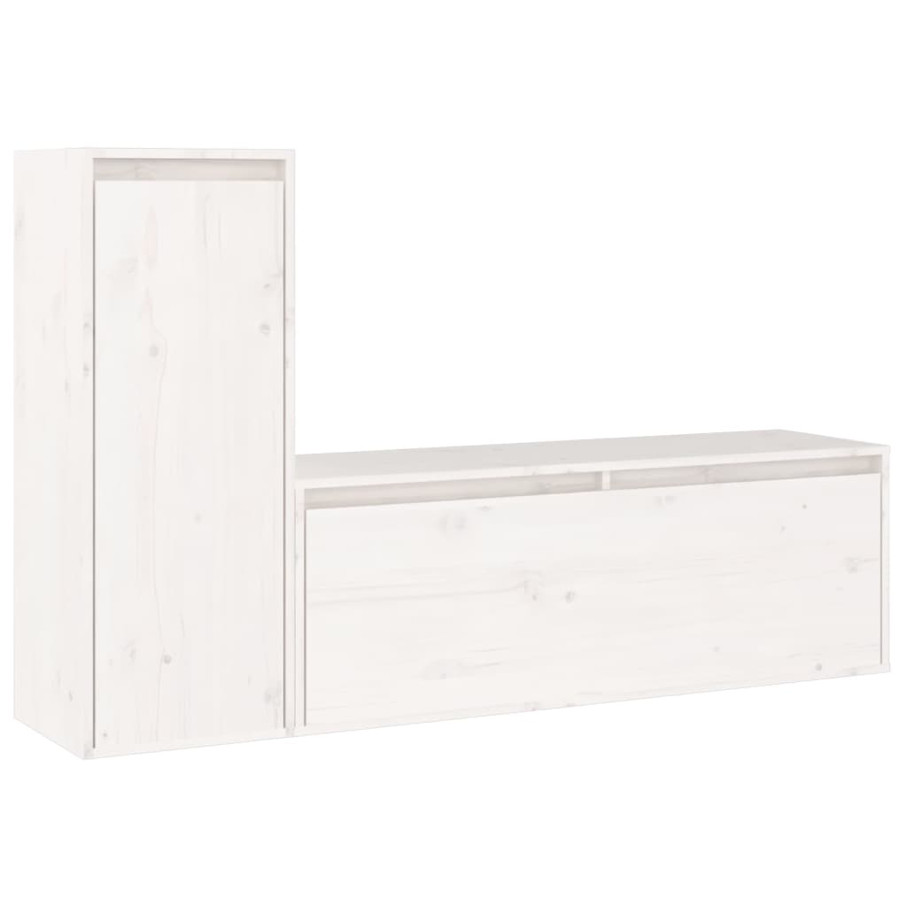 vidaXL Muebles para TV 2 piezas madera maciza de pino, Mueble de Salon, Mueble TV, Mueble TV salon, Mesa de TV, Mueble tele