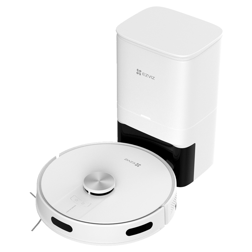 Ezviz RE4 Plus Robot inteligente aspirador y friegasuelos Potencia de succión hasta 4000 Pa Control por voz Detección de caídas Bolsa de polvo de 4 L Depósito de agua 300 ml