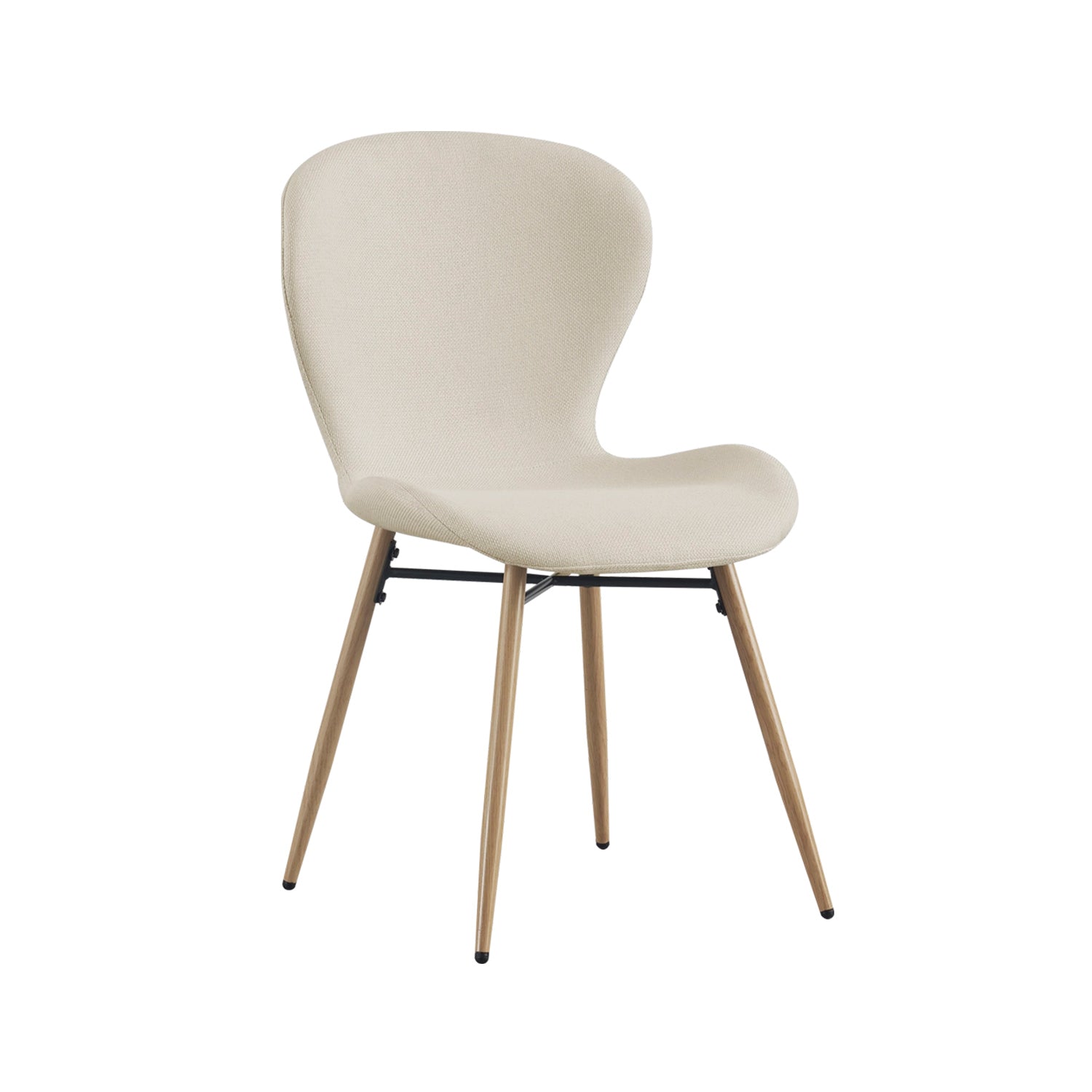 Set de 4 sillas de comedor tapizadas helene  beige para hogar moderno mueble de almacenaje  - Homekit
