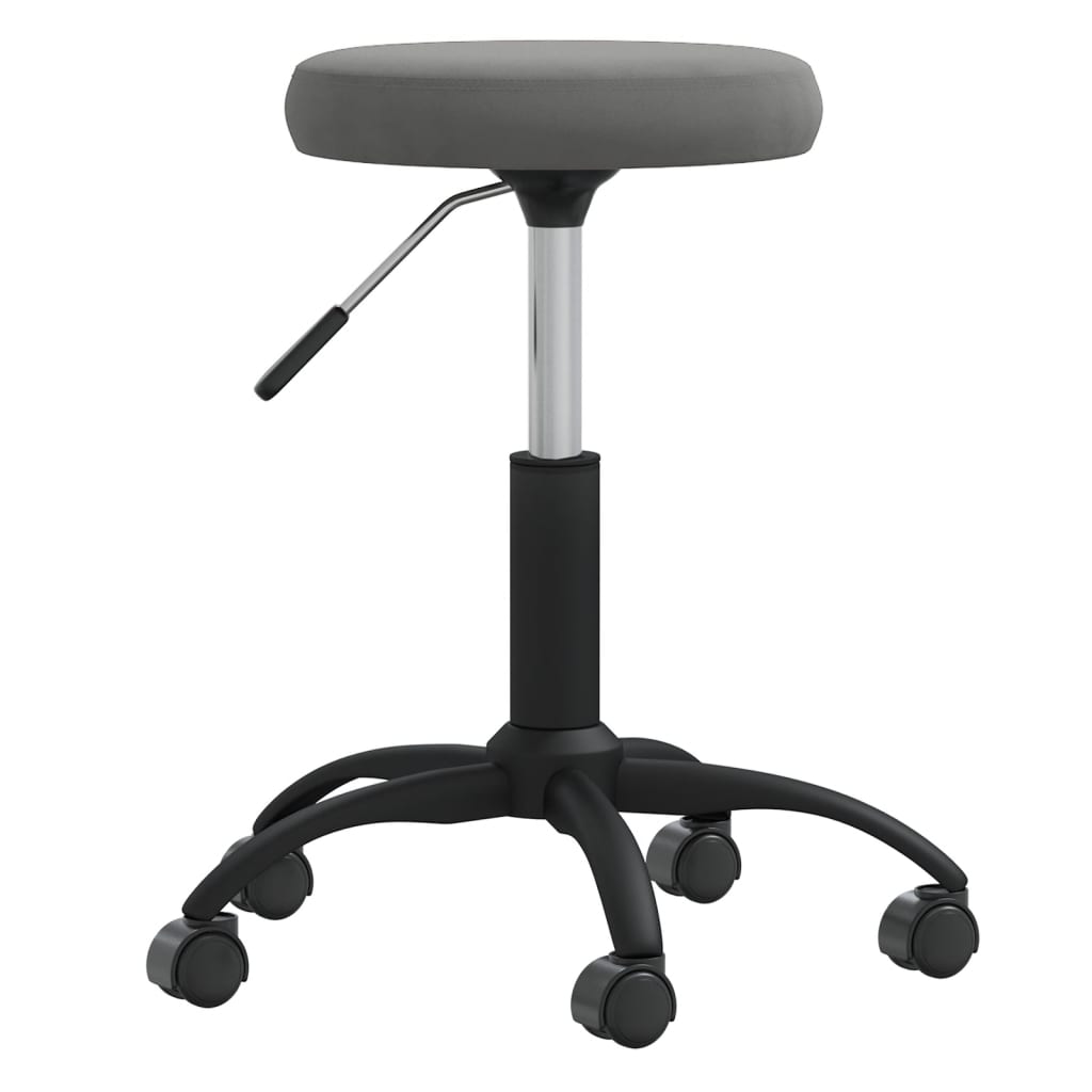 vidaXL Silla de oficina giratoria de terciopelo en color Gris oscuro/Rojo vino tinto/Verde oscuro y más | cómodas modernas ergonómicas para comedor cocina salón hogar