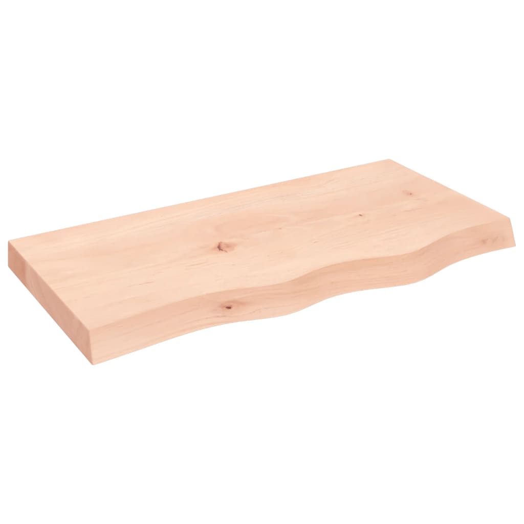 vidaXL Encimera de baño madera maciza sin tratar 80x40x(2-6) cm