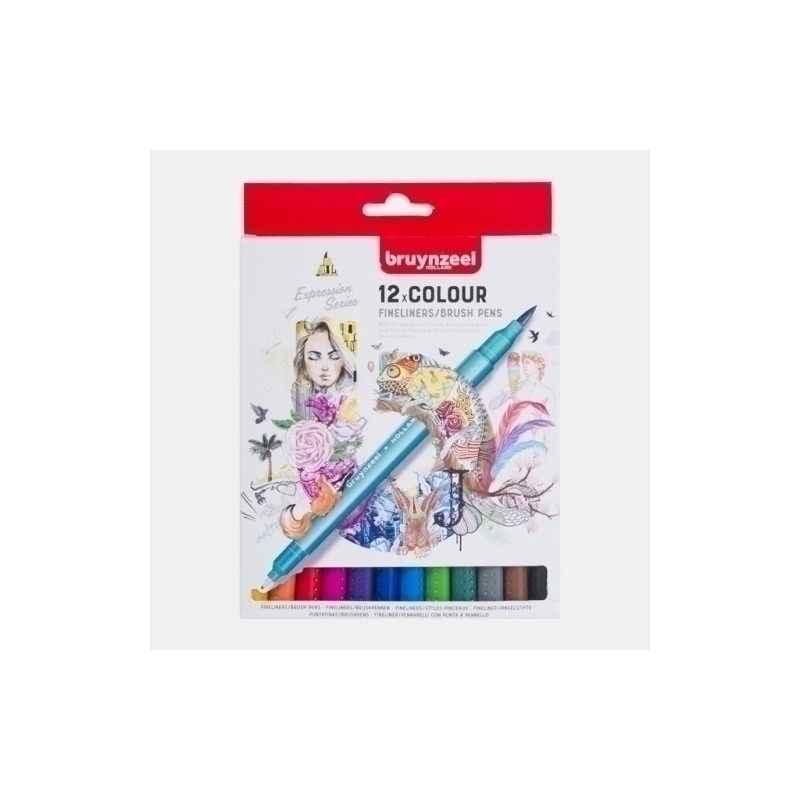 Bruynzeel - 60325012 rotulador de punta fina Fino Multicolor 12 pieza(s) 60325012