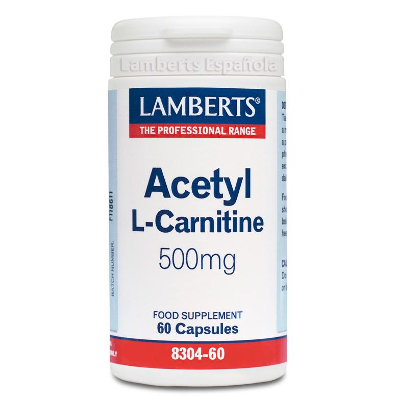 Lamberts L-Acetil Carnitina 500Mg 60 Vcaps..