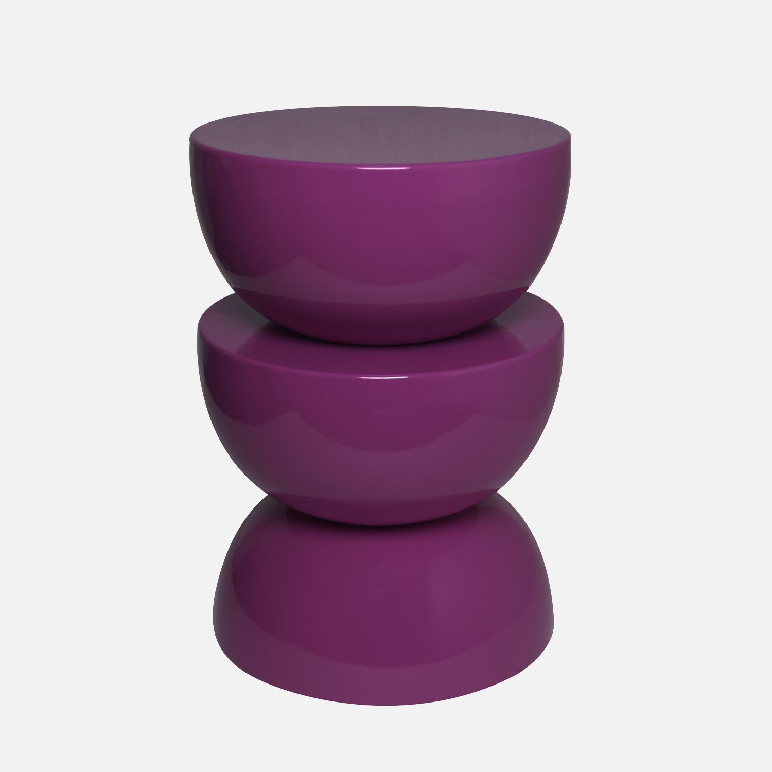 sweeek - Mesa auxiliar, mesita metal efecto glassy , Coumba , 32x32x46