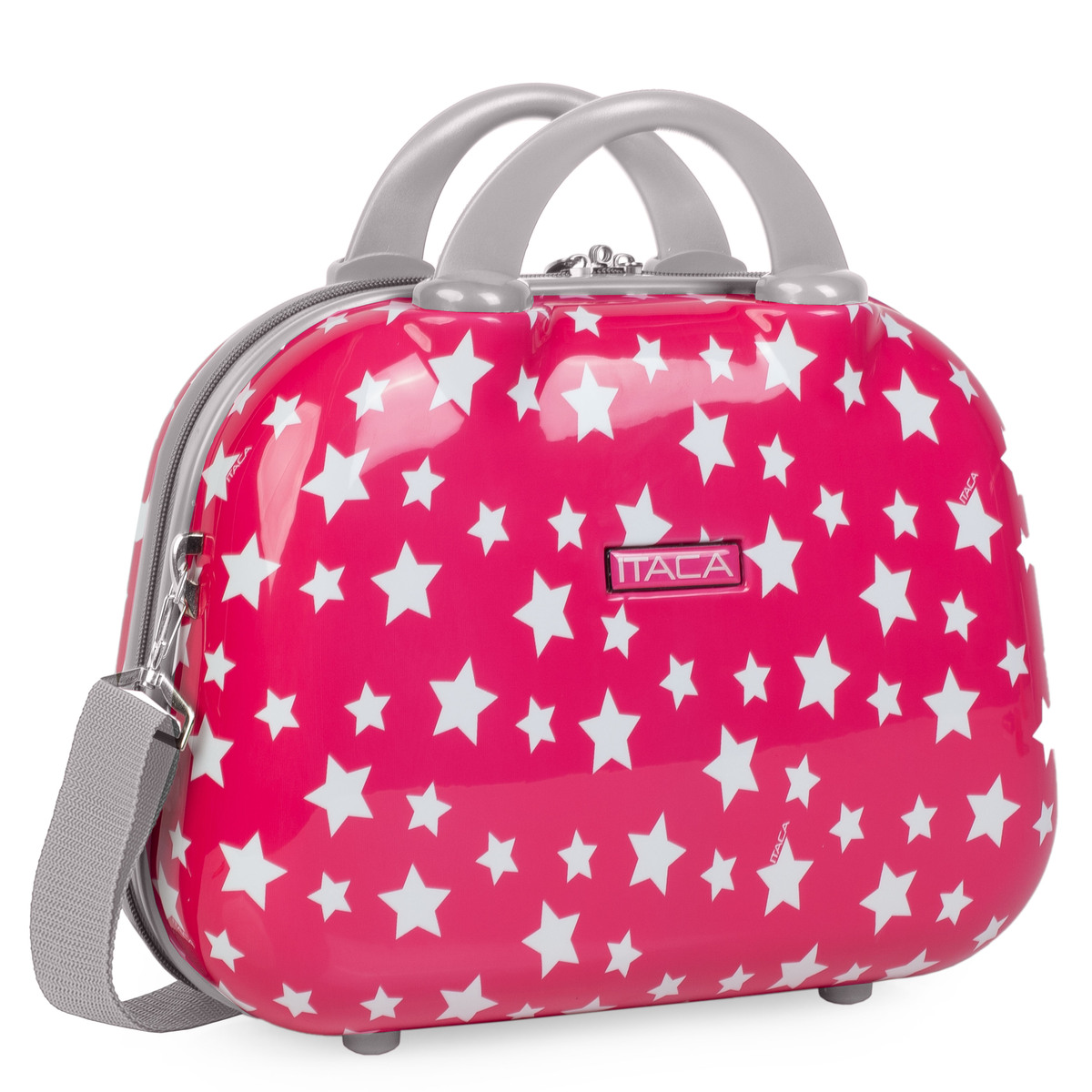 Neceser Mujer Y Infantil PC Policarbonato Neceser Viaje De Calidad Rígido Con Asa Superior Y Correa Ajustable Para El Hombro Elegante Para Mujer Y Niña Marca De ITACA