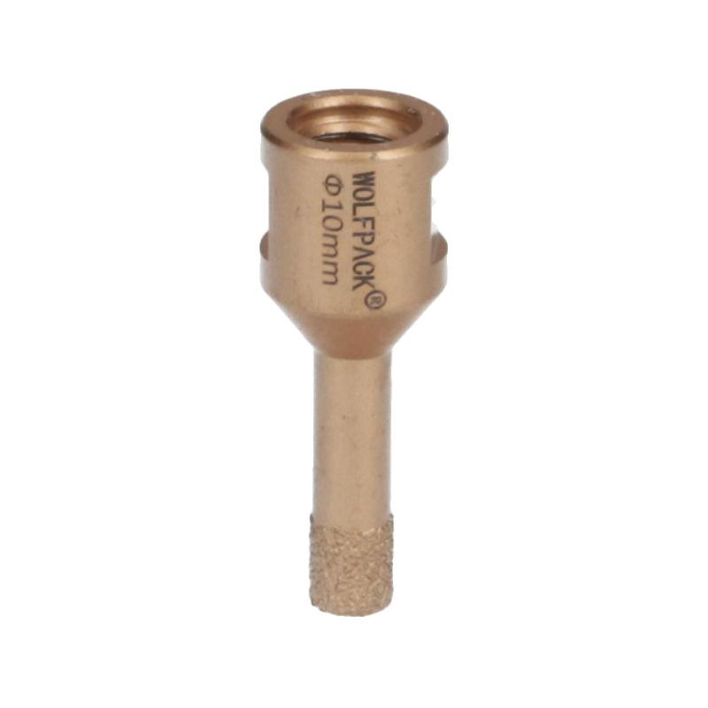 Corona diamante para amoladora ø 10 mm. conexión rosca m14. corte seco