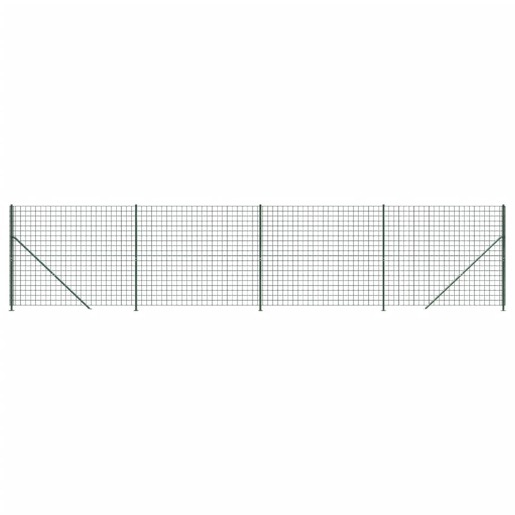 vidaXL Cerca de alambre con brida verde 1,4x10 m