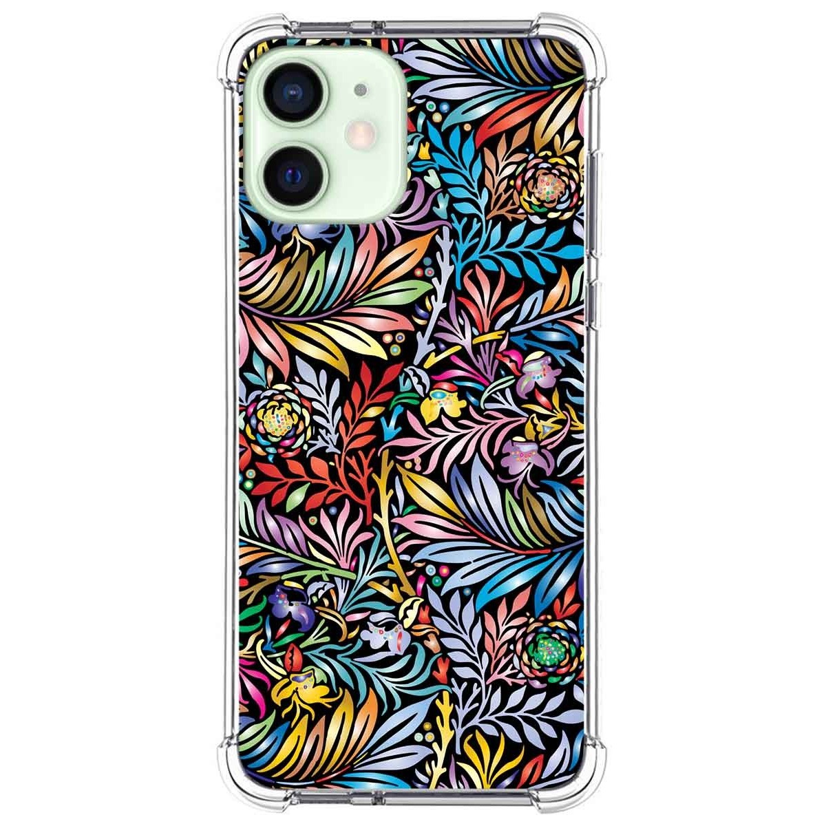 Funda Silicona Antigolpes para Iphone 12 Mini (5.4) diseño Flores 04 Dibujos