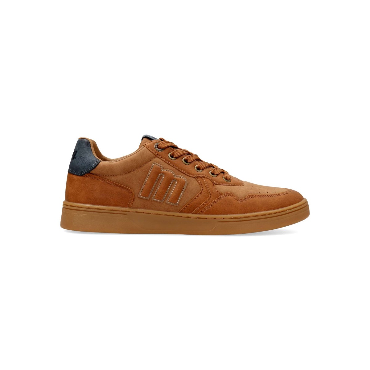 MTNG - Zapatillas casual Miami para hombre, fabricadas en piel sintética con suela de goma color caramelo, cómodas y versátiles para uso diario