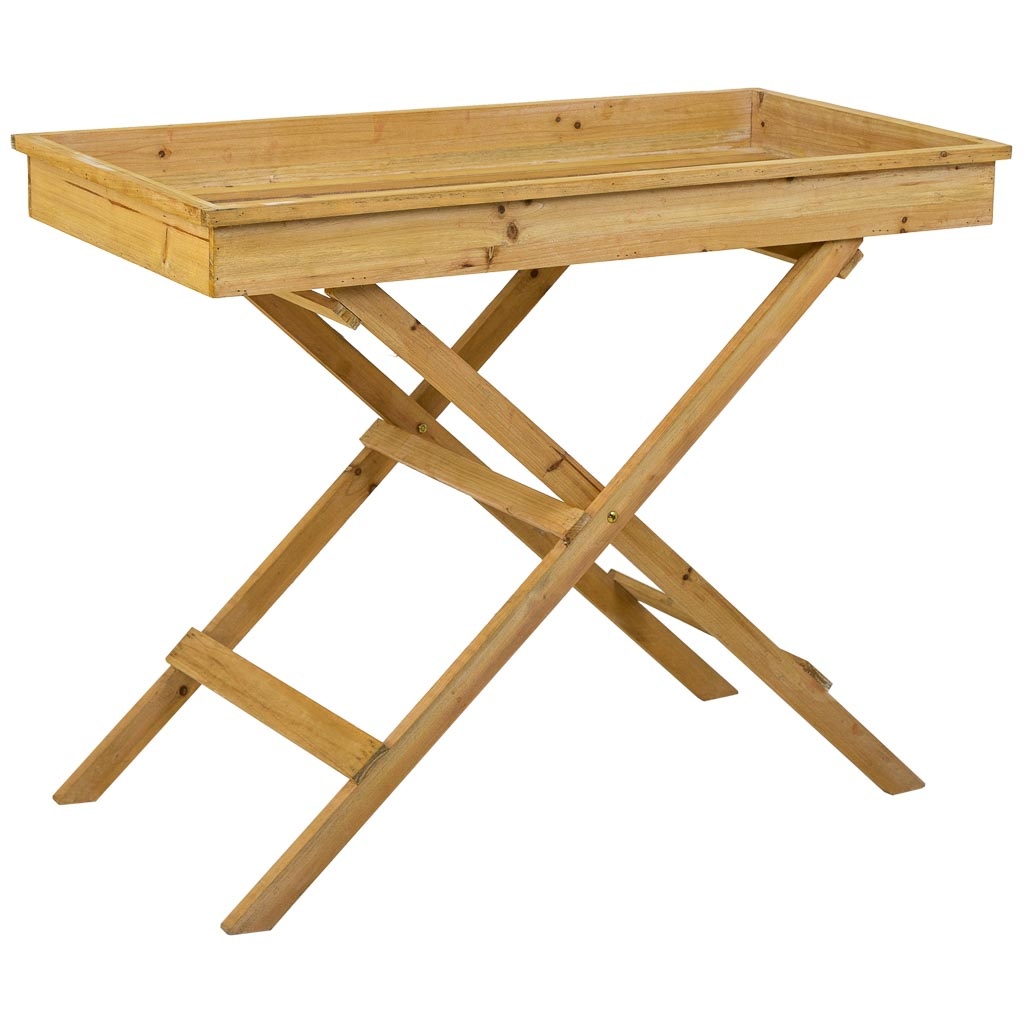 WANDERLUST DECO Mesa de madera marrón 95,5x50,5x79,5h cm. No viene montado