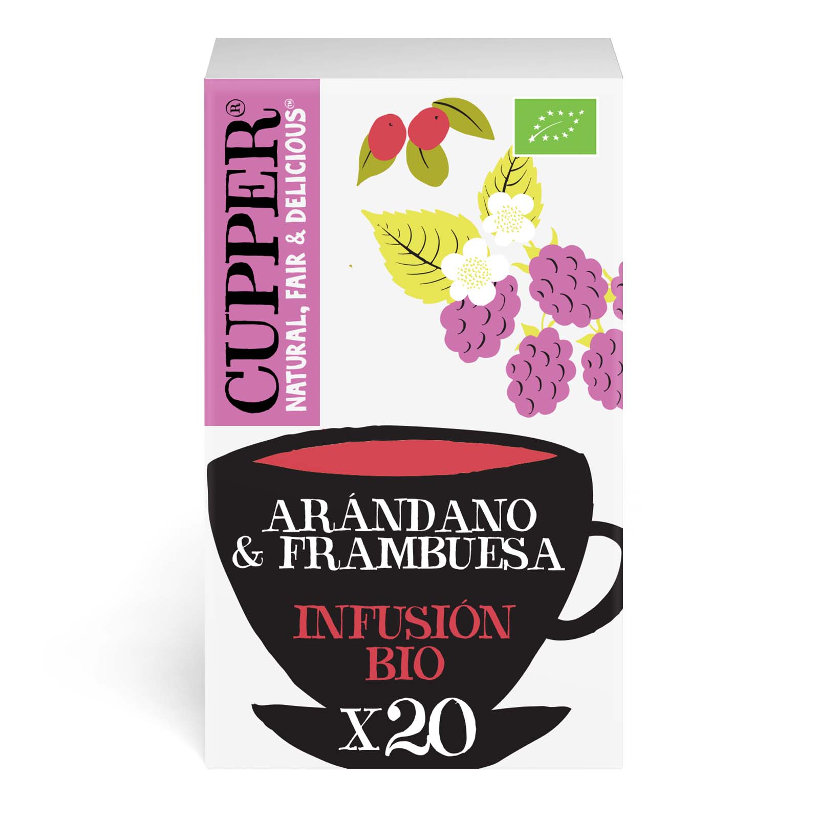 Infusión arándano y frambuesa Bio Cupper
