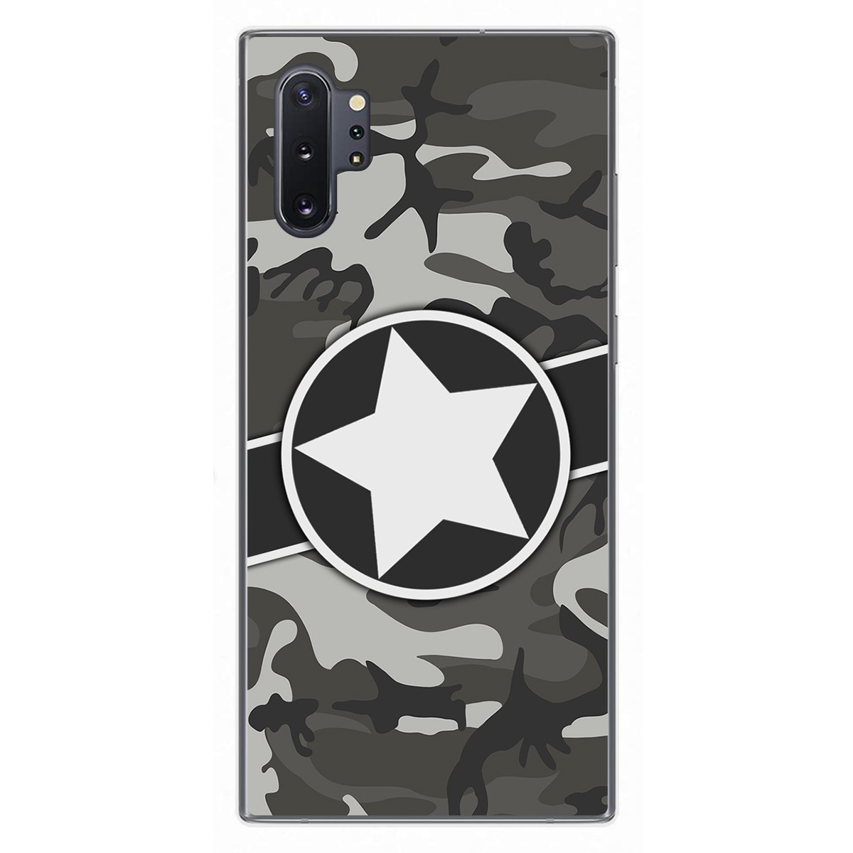 Tumundosmartphone Funda Gel Tpu para Samsung Galaxy Note10+ diseño Camuflaje 02 Dibujos