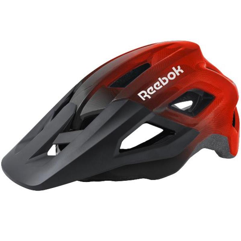 Reebok MTB KS33 Casco de Montaña Talla BK RD Negro Rojo Grande