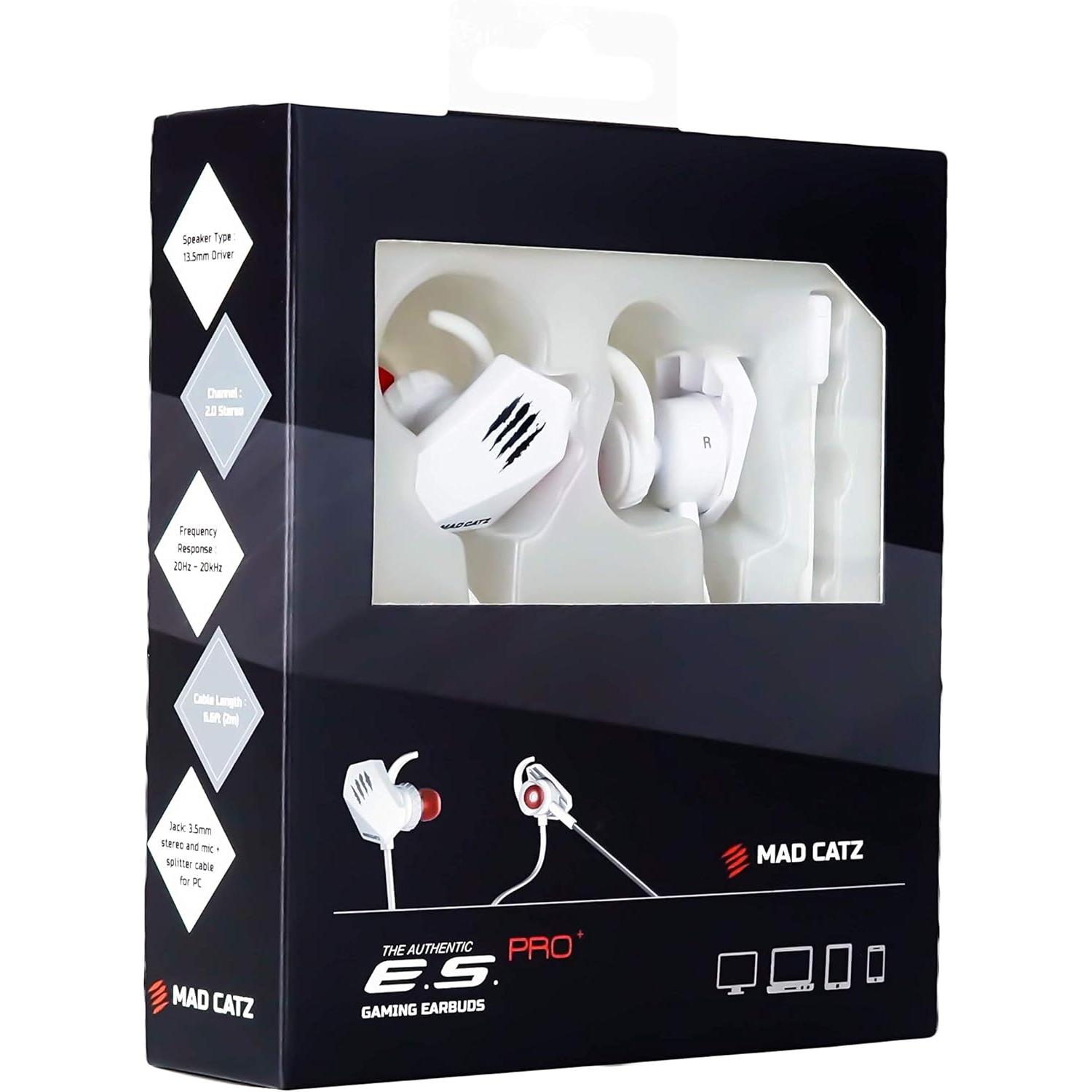 Auriculares Madcatz ES PRO+ Blanco | Sonido Envolvente | Micrófono Ajustable