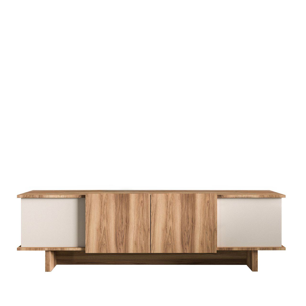 Habitat y Jardin - Soporte de TV de madera "Diana" 180 x 33 x 50 cm - Beige