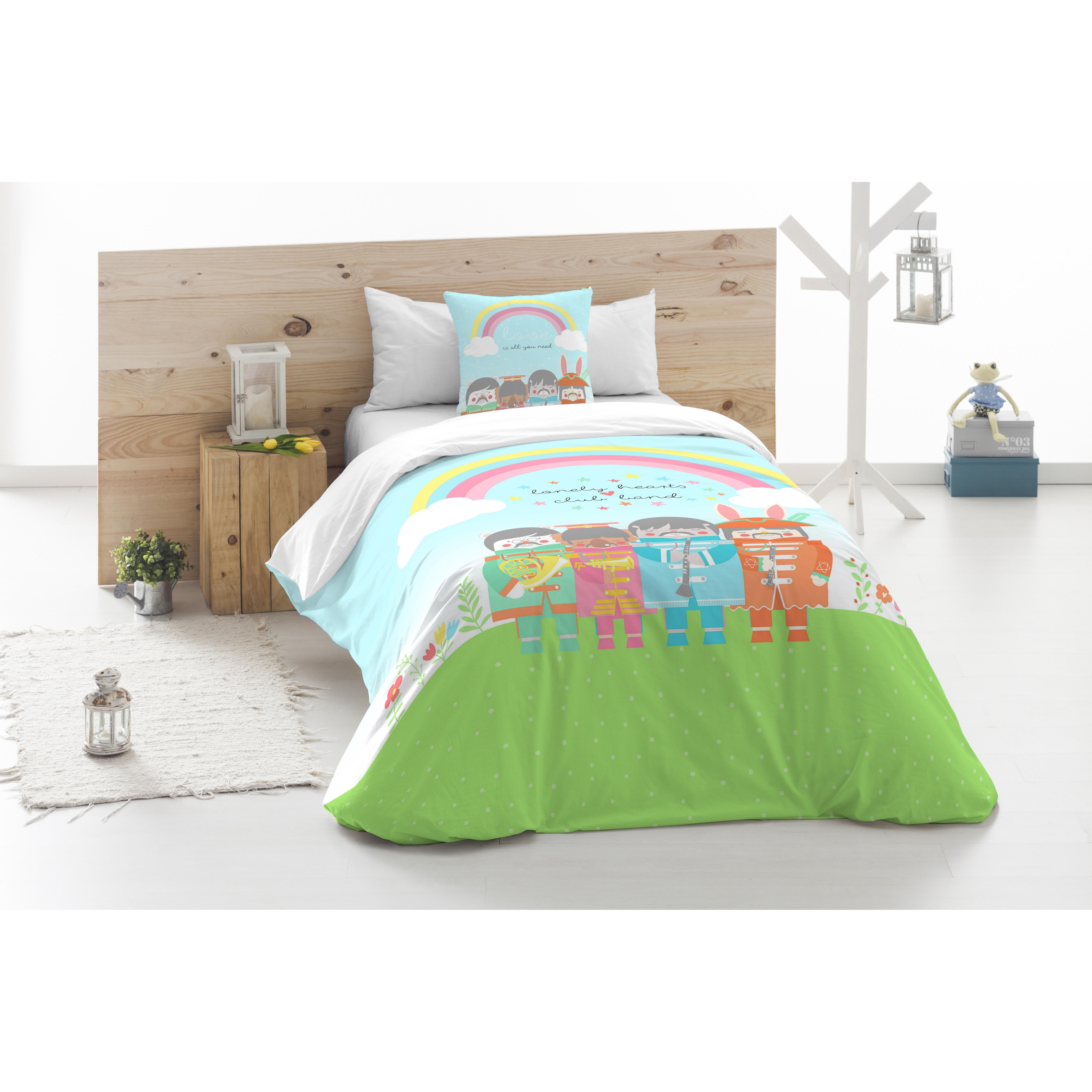 BOHEME - Funda Nórdica Infantil 100% Algodón Lonely Band 140X200 - Suavidad y Diseño