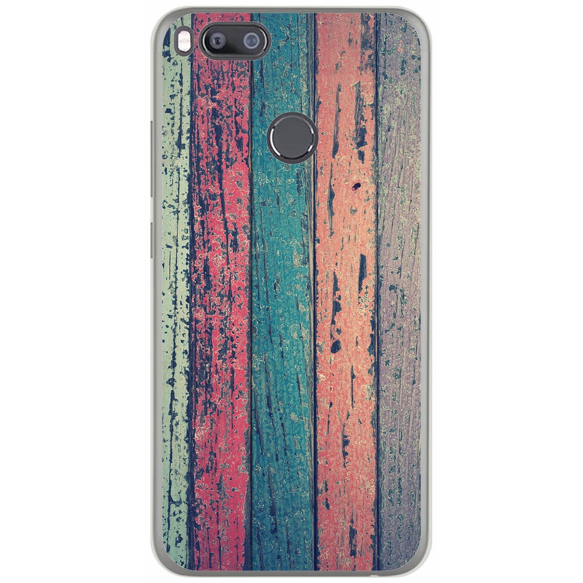 Tumundosmartphone Funda Gel Tpu para Xiaomi Mi 5X / Mi A1 diseño Madera 10 Dibujos