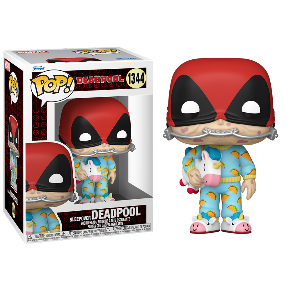 FUNKO POP! MARVEL DEADPOOL - DEADPOOL EN PIJAMA, 76079, Nº1344, TIENDA CON LICENCIA OFICIAL