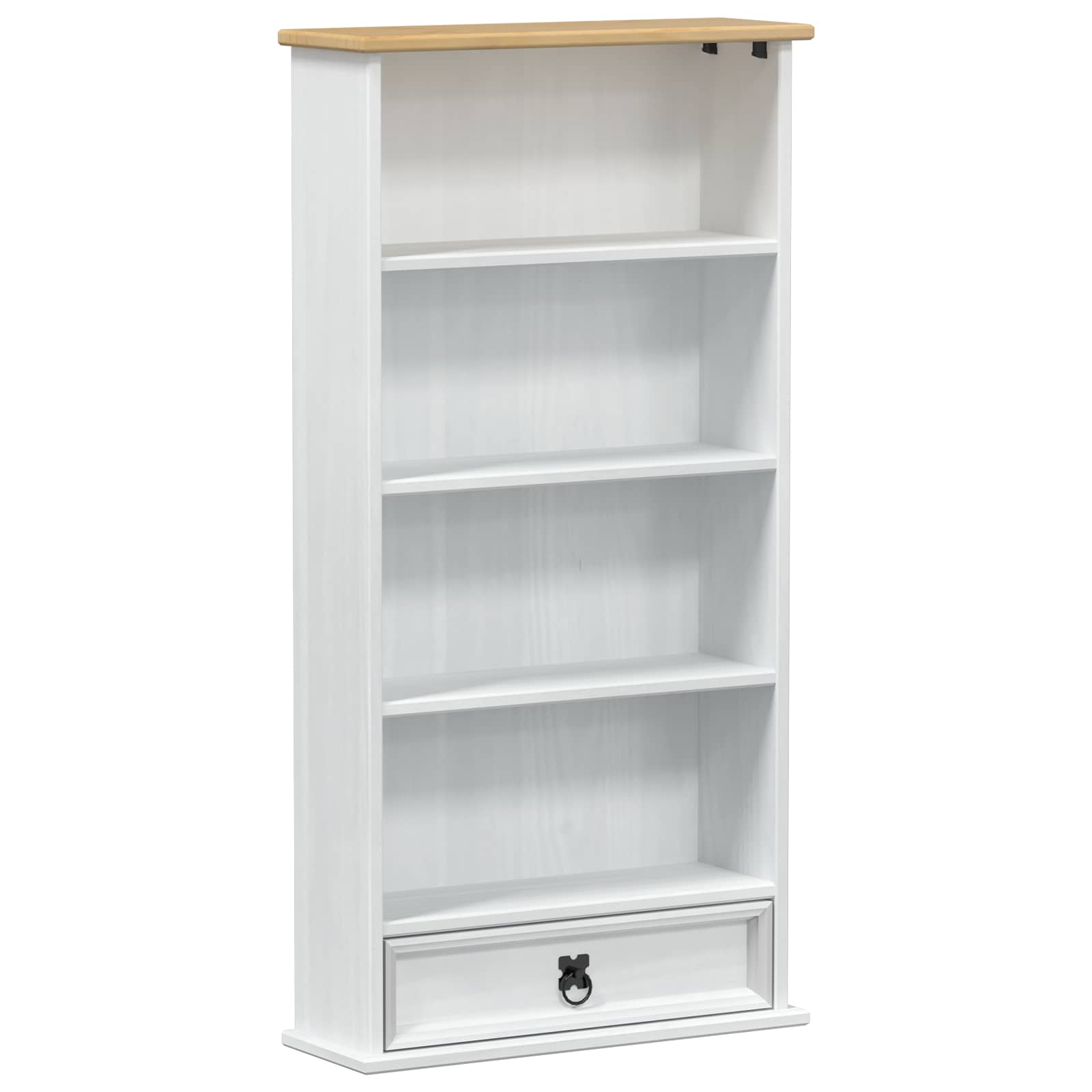 vidaXL Estantería de CDs Corona madera maciza de pino 52x17,5x103 cm