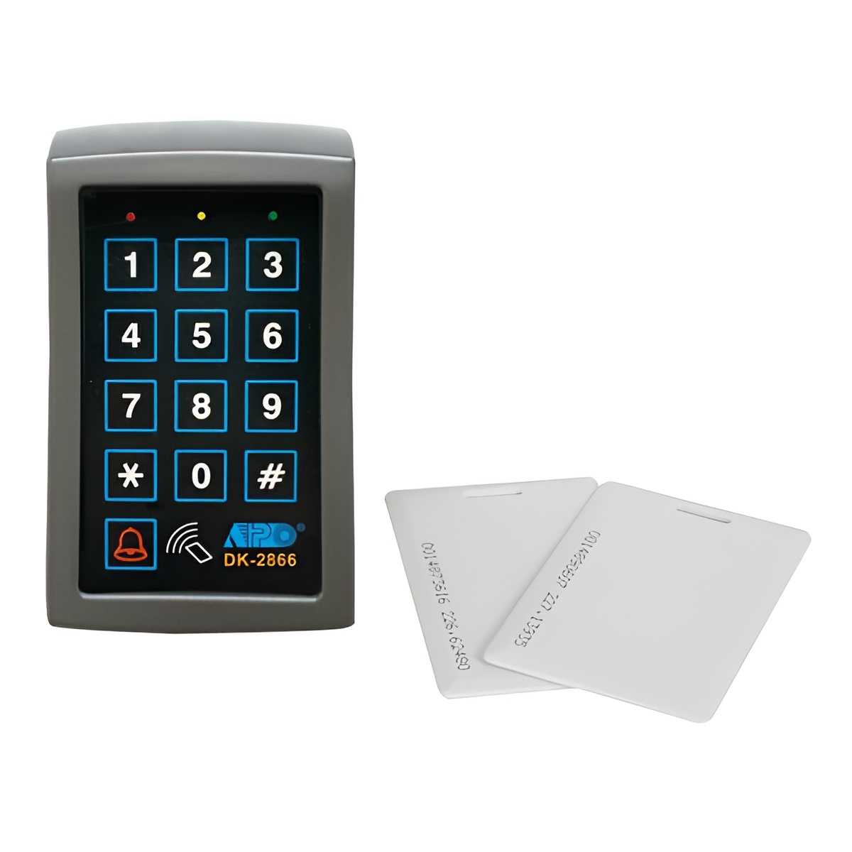 Teclado control de acceso con lector de tarjetas - 3 salidas relé