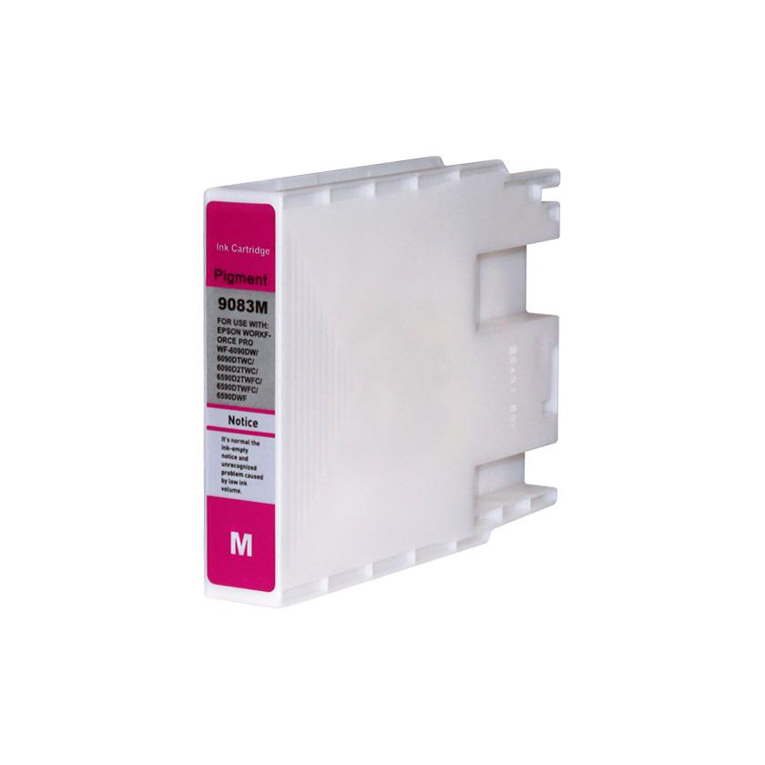 Epson T9083 Magenta Ink Cartridge - High-quality pigment cartridge compatible with Epson WorkForce Pro WF-6090 and WF-6590 series, yields 4,000 pages, ideal for efficient printing.