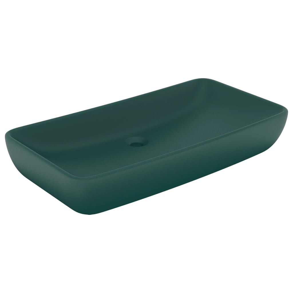 vidaXL Lavabo  rectangular de lujo cerámica 71x38 cm