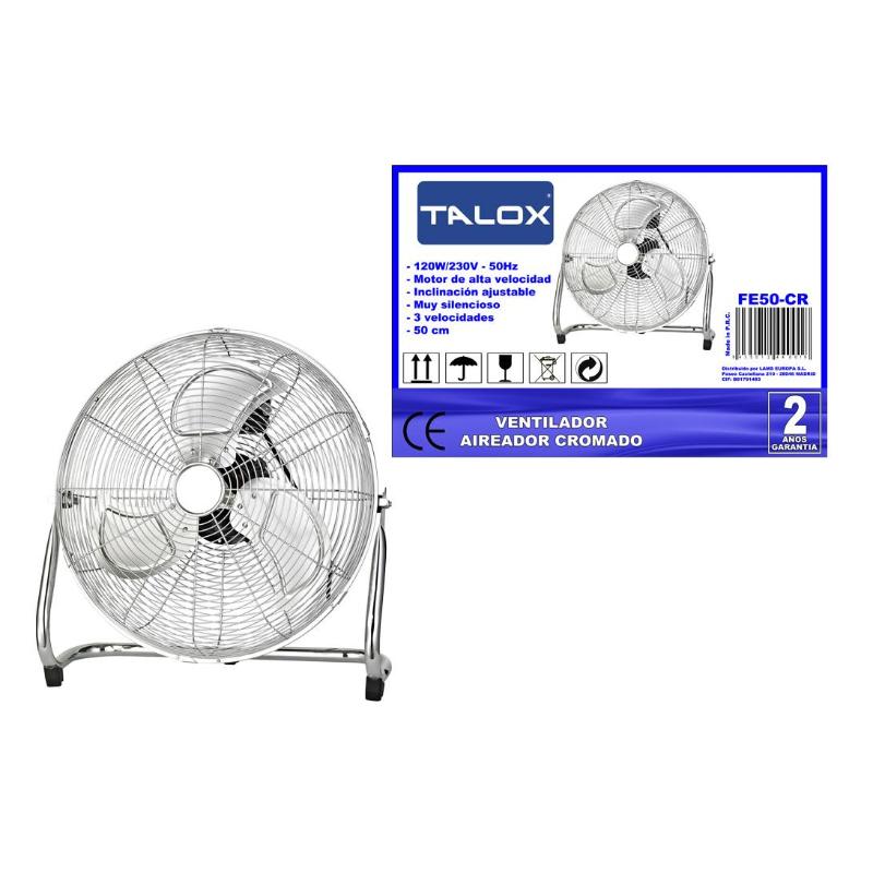 Talox ventilador aireador alta poten.120w 50cm fe50  cromo