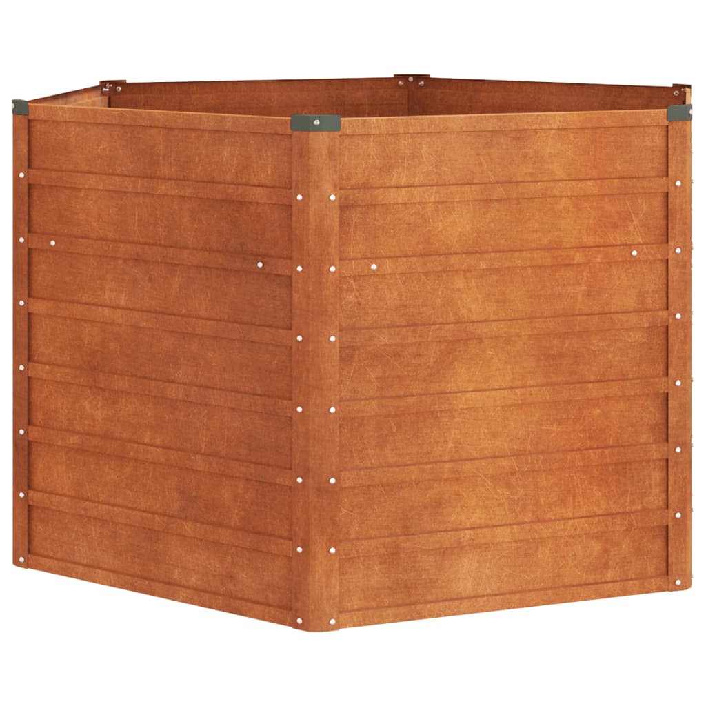 vidaXL Arriate oxidado de acero corten Dimensiones 129 x 129 x 45 cm,  129 x 129 x 77 cm,  y mas